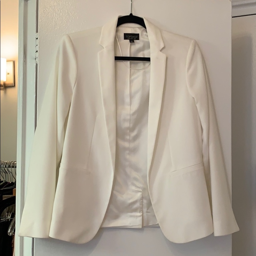 Topshop white blazer. Brand new